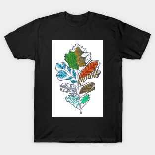 Bur Oak Leaf Design T-Shirt